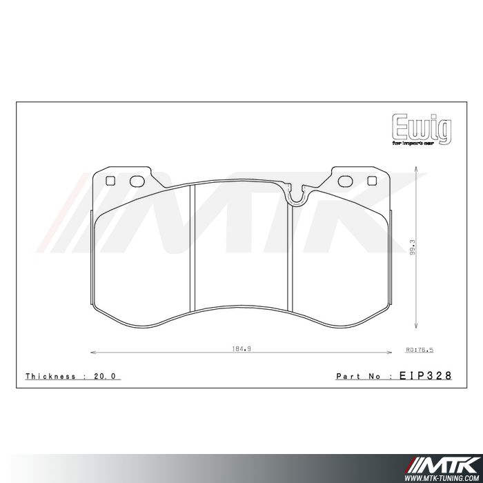 Plaquettes Endless MX72 EIP328 pour BMW M3 M4 GXX